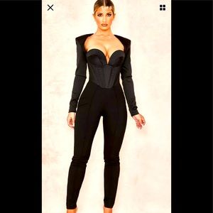 House Of CB Jumpsuit! Satin and Stretch crepe! Med